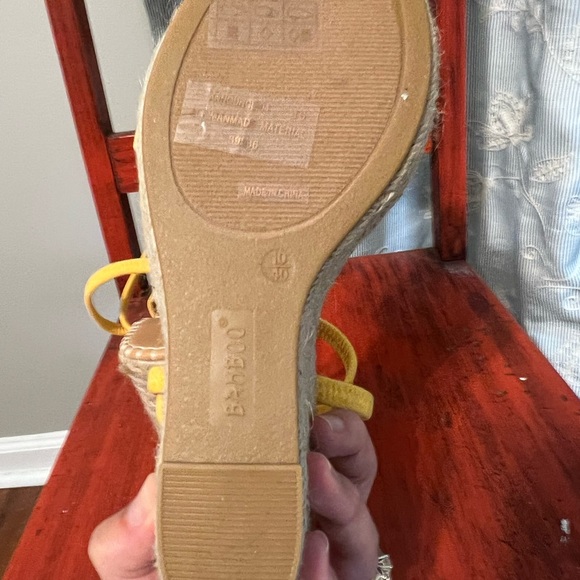 Yellow Bamboo wedges. - Picture 4 of 4